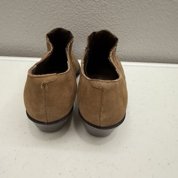 Womens Western Boots Tan Shoe 6.5 Leather Studded Ankle Brown - Picture 5 of 9